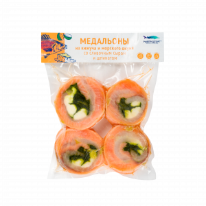 Медальоны из кижуча и морского окуня со сливочным сыром и шпинатом — изображение 1